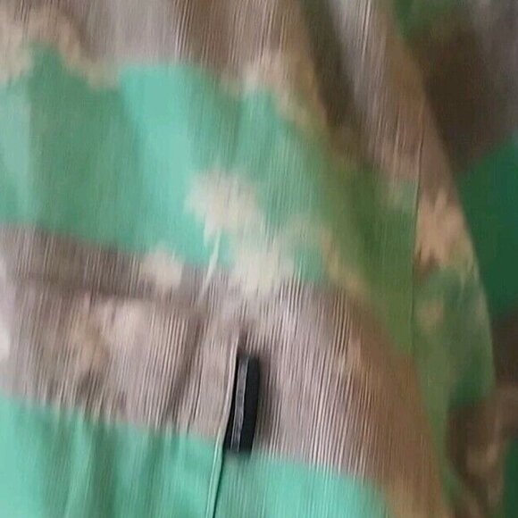 Molokai Surf Shirt Mens Large Gray Blue/Green Stripe Short Sleeve Button Up - Picture 3 of 5